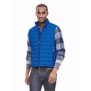 Banana Republic Blue Mens Primaloft Insulated Vest Size Medium Warm Gently Used